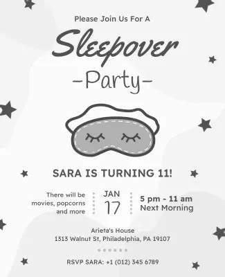 sleepover flyer|sleepover flyer template.